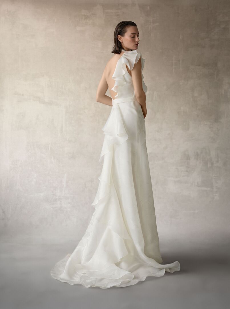 Rückenansicht Brautkleid Etui  H10004