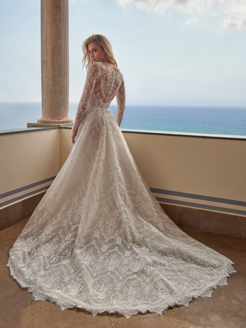 Rückenansicht Brautkleid A-Linie  H9728