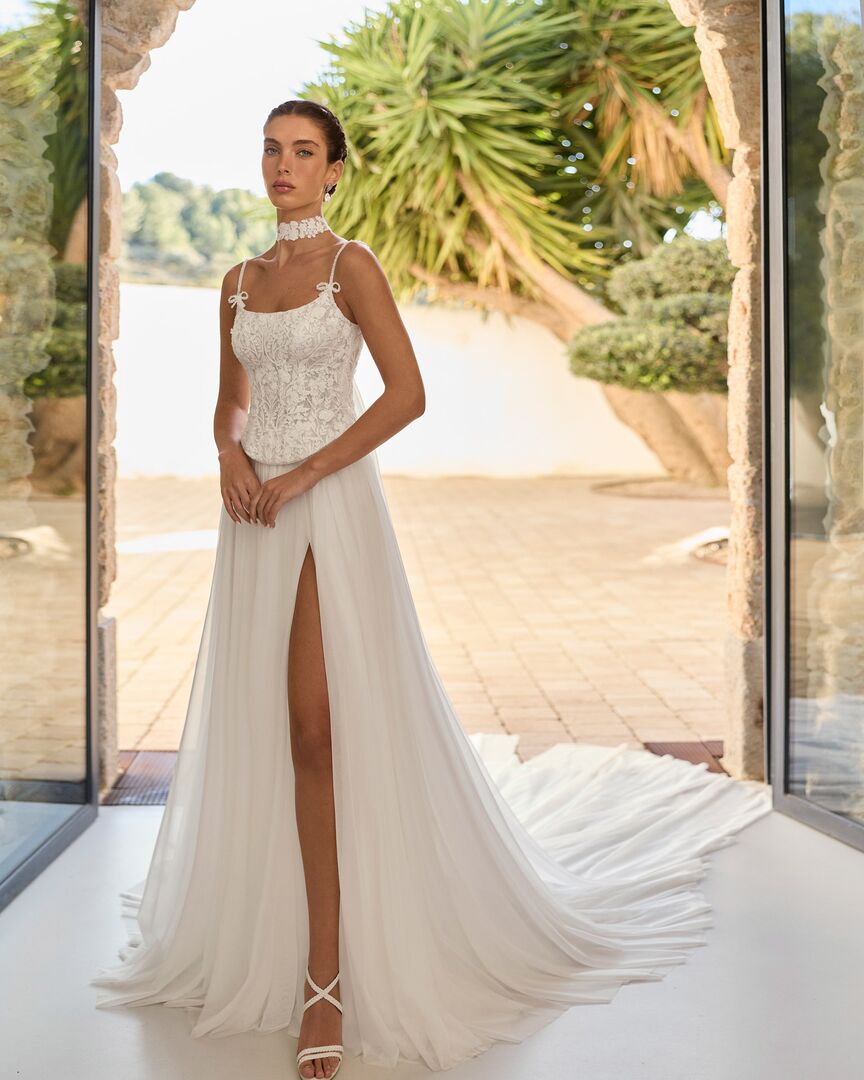 Brautkleid 2-Teiler Rundausschnitt H9882