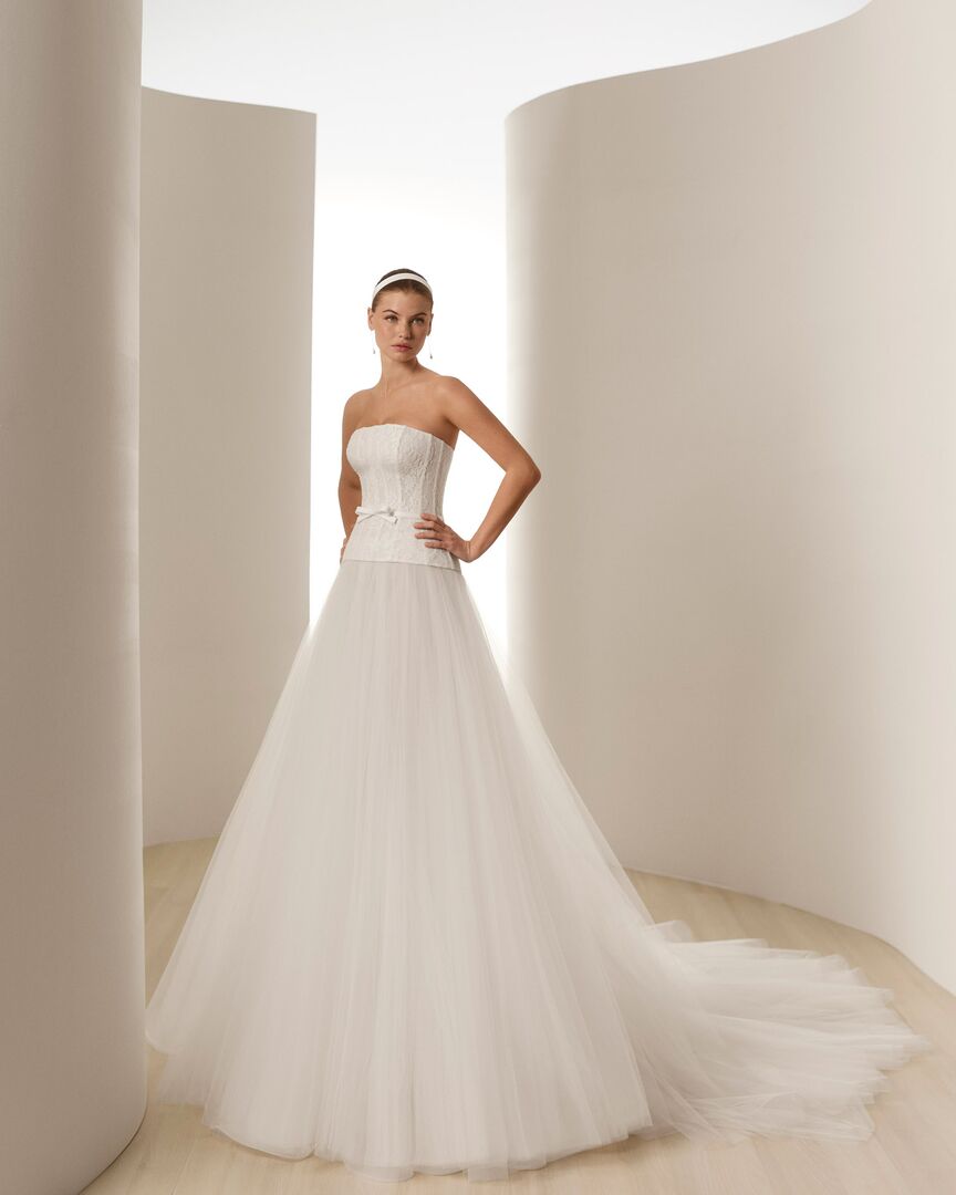 Rückenansicht Brautkleid A-Linie Basque H9899