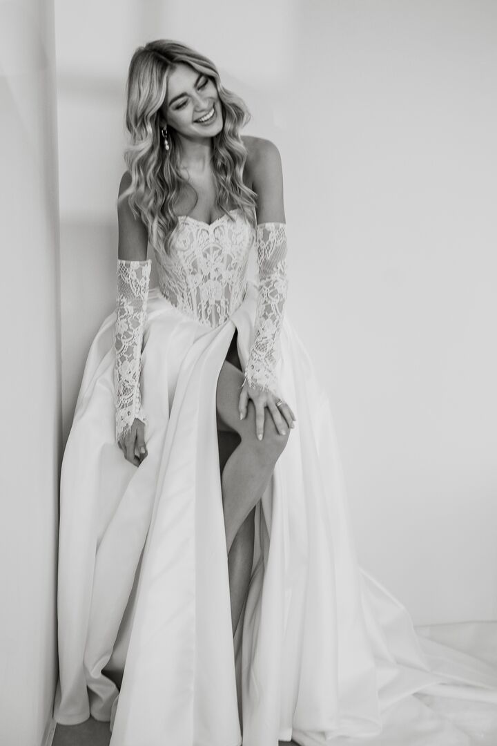 Brautkleid A-Linie Herzausschnitt H9976