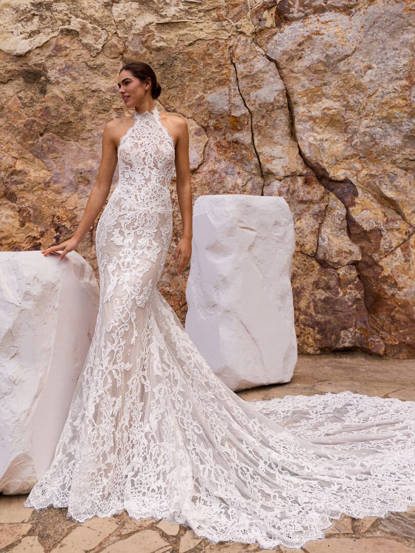 Brautkleid Mermaid Hochgeschlossen H9983