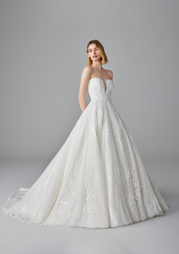 Brautkleid A-Linie Herzausschnitt H9984