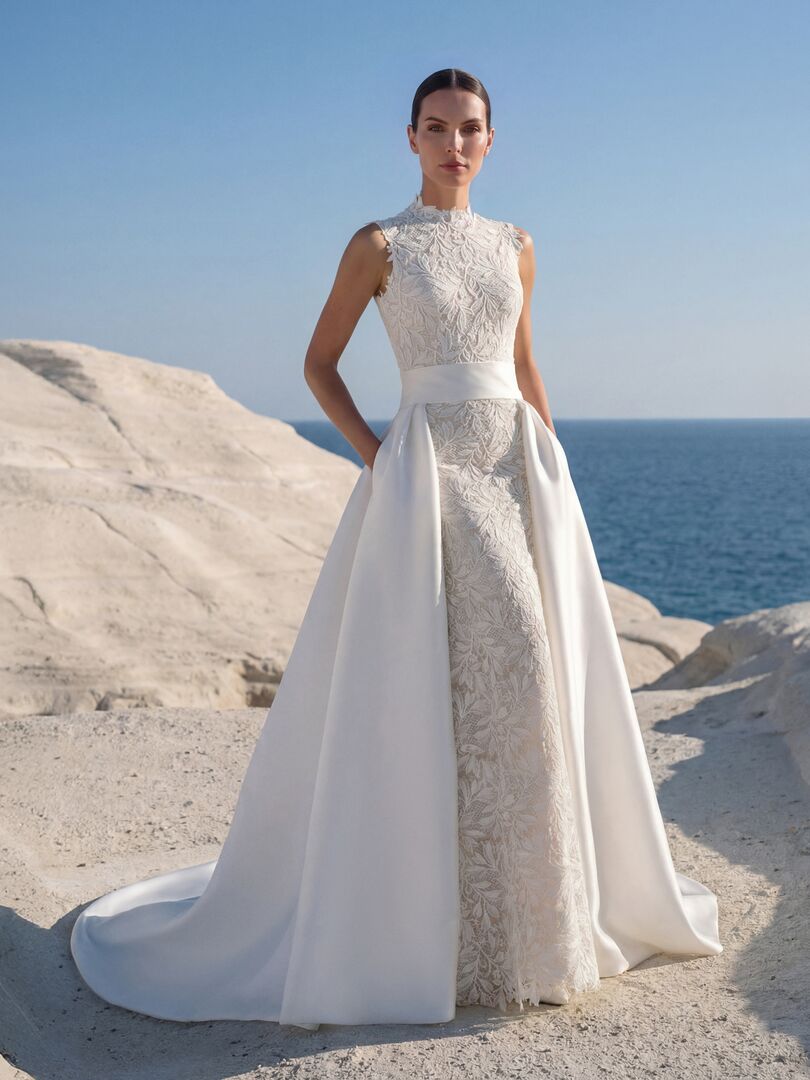 Brautkleid Mermaid Hochgeschlossen H9989